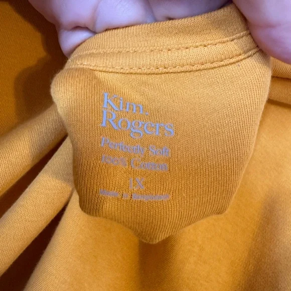 NWT   MUSTARD ZEBRA 3/4 SLEEVE CASUAL TOP   PLUS      #CL - Picture 7 of 8